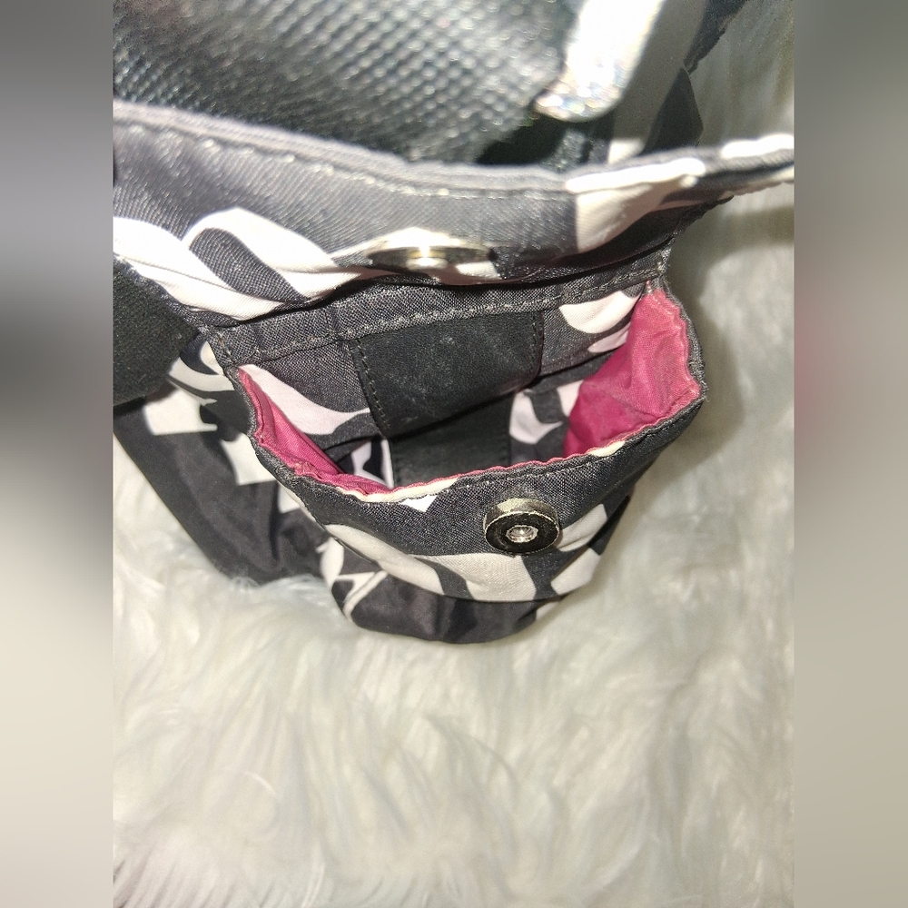 L.A.M.B. x LeSportsac Messenger Bag • Gothic Text Print • Multi‑Pocket Crossbody - Picture 10 of 16